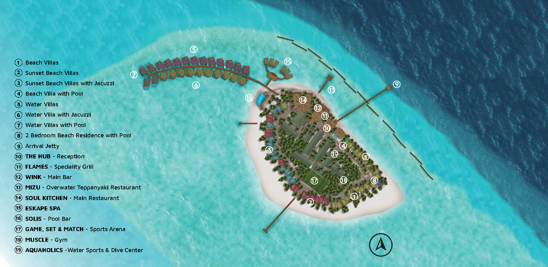Meeru Island Resort карта